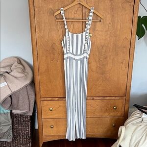 Striped Linen Jumpsuit